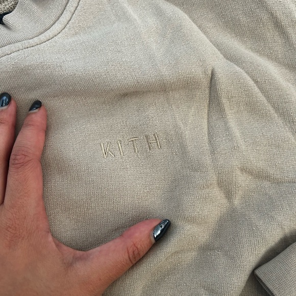 Beige KITH cropped crew neck sweatshirt - Picture 3 of 4